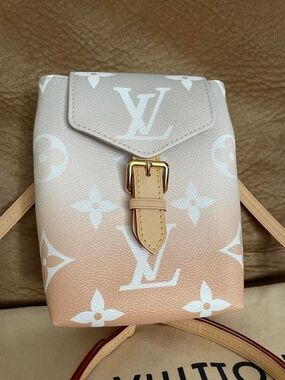 Louis Vuitton Beige Pink Ombré Monogram Mini Backpack